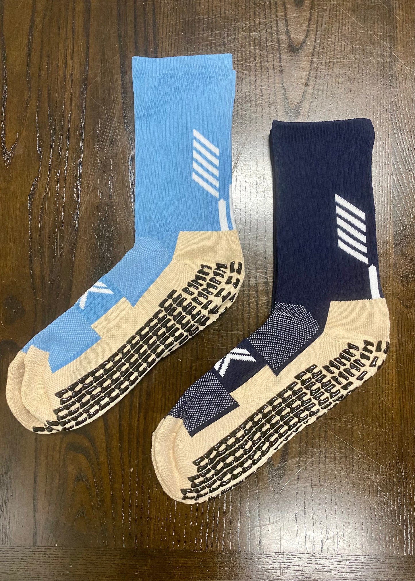 Ankle-Length Soccer Grip Socks (2x Pairs): Hammers Home + Away/Training